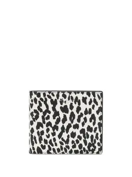 Saint Laurent: Кошелёк с леопардовым принтом 
