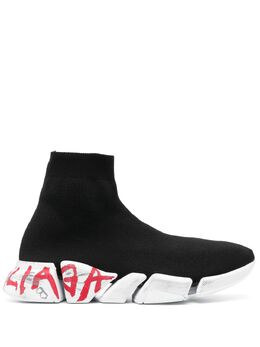 Balenciaga: Чёрные кроссовки  Speed.2