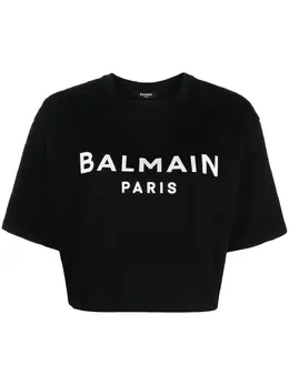 Balmain: Футболка с принтом