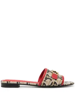 Salvatore Ferragamo: Красные сабо  Gancini