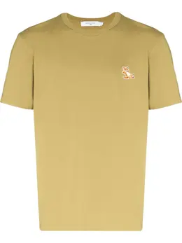 Maison Kitsuné: Футболка цвета хаки 