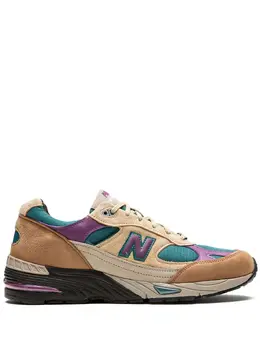 New Balance: Бежевые кроссовки  991