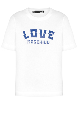 MOSCHINO Love: Белая футболка 