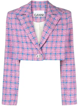 GANNI: Розовый жакет 