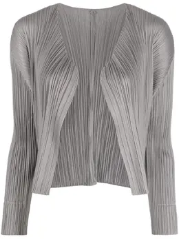 Pleats Please Issey Miyake: Кардиган без воротника