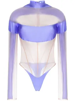 Mugler: Голубой боди 