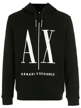 Armani Exchange: Чёрная толстовка 