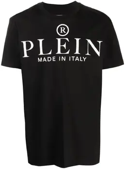 Philipp Plein: Хлопковая футболка Iconic Plein