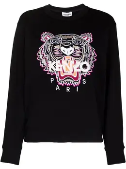 Kenzo: Чёрный свитшот Tiger Head