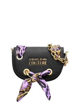 Versace Jeans Couture: Чёрная сумка через плечо 