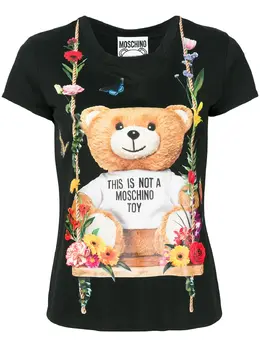 Moschino: Футболка  Teddy Bear с растительным принтом