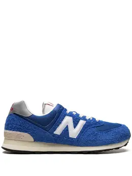 New Balance: Голубые кроссовки 574