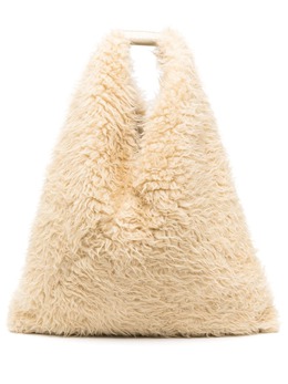 MM6 Maison Margiela: Светлая сумка-шоппер 