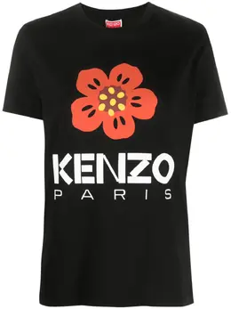 Kenzo: Футболка с цветочным принтом 