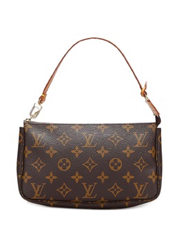 Louis Vuitton: Коричневый клатч Pochette Accessoires