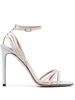 Aquazzura: Серебристые сандалии 