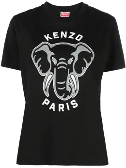 Kenzo: Чёрная футболка  Jungle