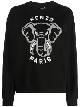 Kenzo: Чёрный свитшот  Jungle