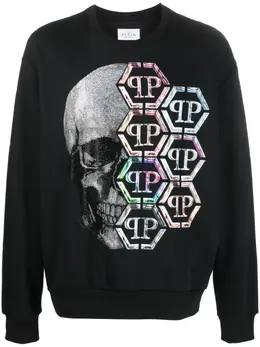 Philipp Plein: Чёрный свитшот  Skull