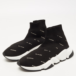 Balenciaga: Чёрные кроссовки Speed Trainer