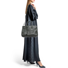 Saint Laurent Dark Green Leather Small Classic Sac De Jour Tote 807332