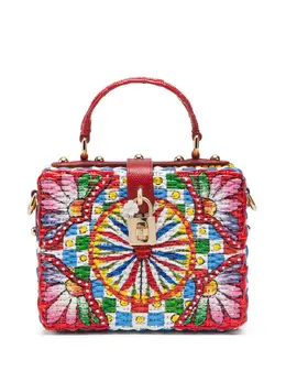 Dolce & Gabbana: Многоцветная сумка на руку  Dolce Box