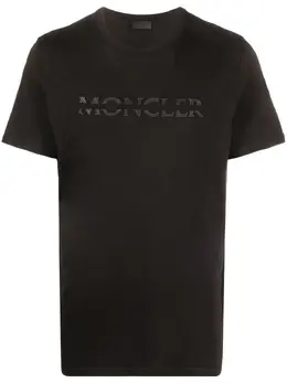 Moncler: Футболка с принтом 