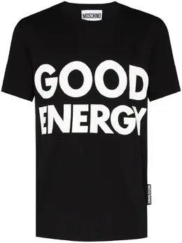 Moschino: Футболка  Good Energy с принтом