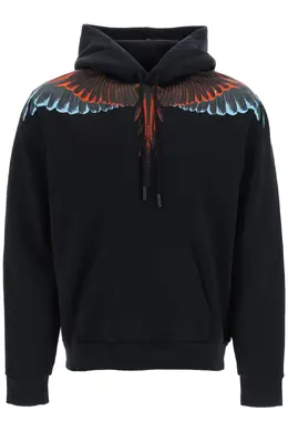 MARCELO BURLON: Чёрная толстовка Wings