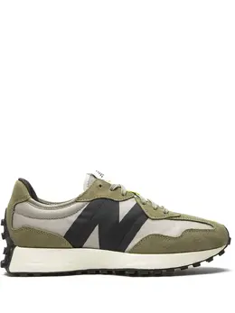 New Balance: Зелёные кроссовки 
