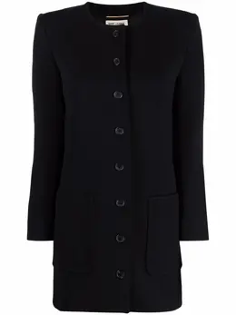 Saint Laurent: Куртка без воротника 