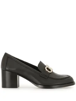 Salvatore Ferragamo: Чёрные лоферы  Gancini