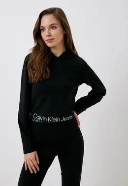 Calvin Klein Jeans: Чёрная толстовка 