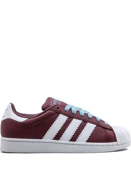 adidas: Бордовые кроссовки  Superstar