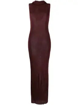 Saint Laurent: Платье с капюшоном 