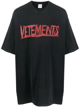 VETEMENTS: Чёрная футболка World Tour