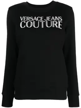 Versace Jeans Couture: Чёрный свитшот 