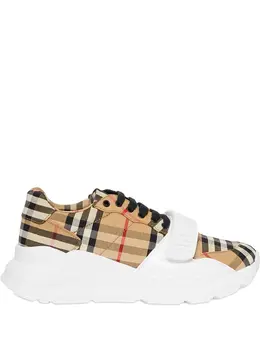 Burberry: Белые кроссовки  Vintage Check