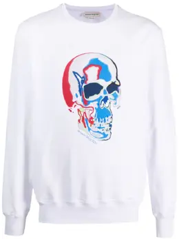 Alexander McQueen: Свитшот  Skull с принтом