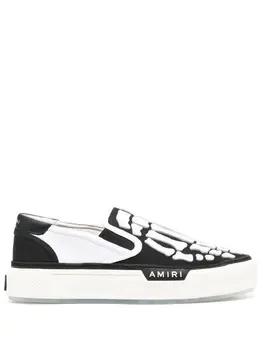 AMIRI: Белые мокасины  Skel Top