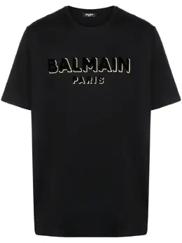 Balmain: Футболка с принтом