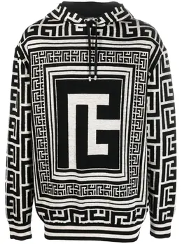 Balmain: Длинная толстовка  Maxi Monogram