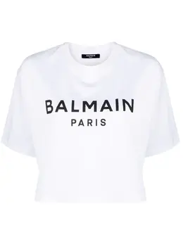 Balmain: Футболка с принтом