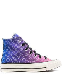 Converse: Голубые кроссовки  Chuck 70 Hi