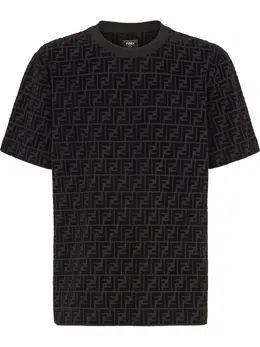 Fendi: Чёрная футболка  FF