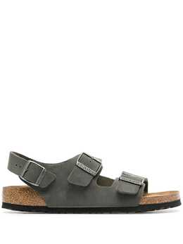 Birkenstock: Зелёные сандалии  Milano Birko Flor