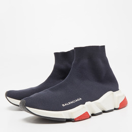 Balenciaga: Синие кроссовки Speed Trainer