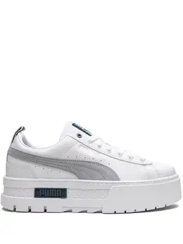 PUMA: Белые кроссовки  Mayze