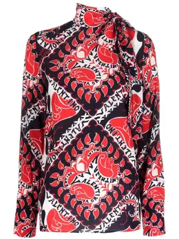 Valentino: Блуза с принтом 