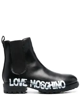 Love Moschino: Чёрные ботинки 